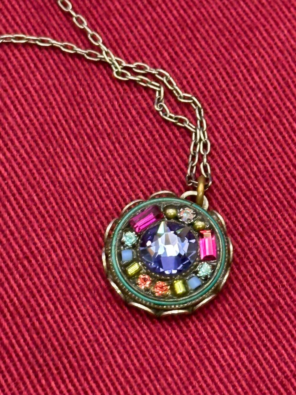 Firefly Swarovski Crystal Multiple Stone Pendant Necklace - Picture 15 of 15
